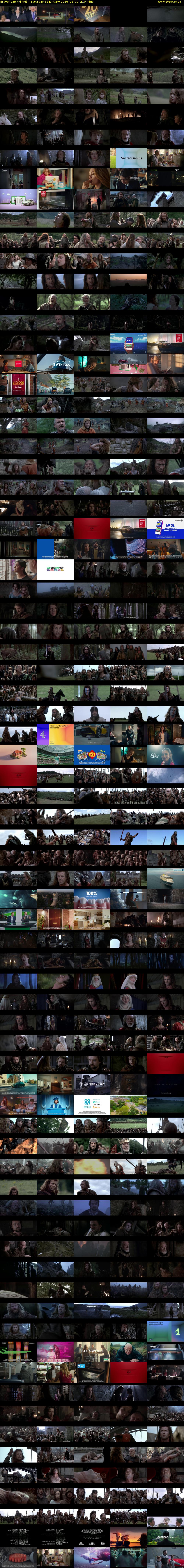 Braveheart (Film4) Saturday 31 January 2026 21:00 - 00:30