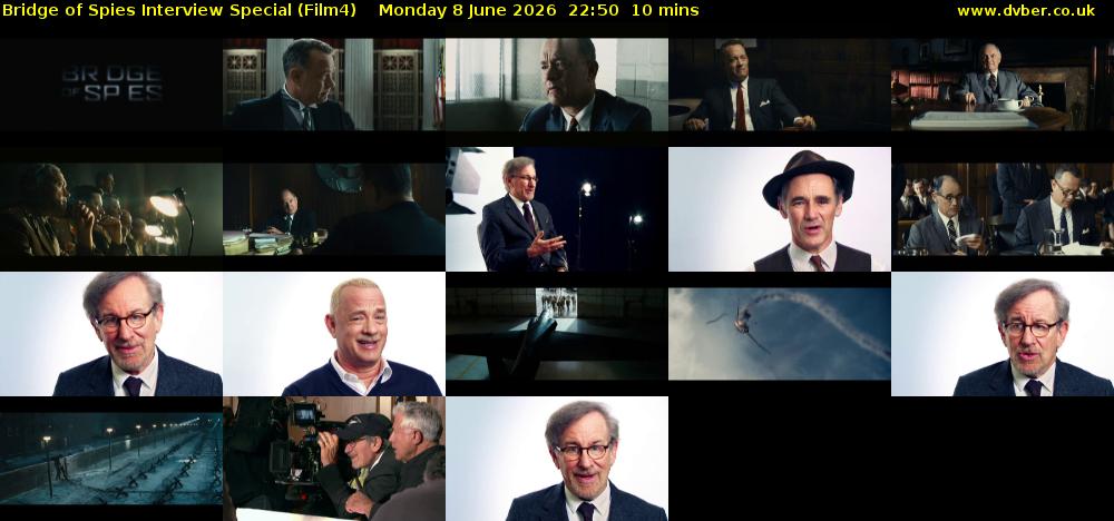 Bridge of Spies Interview Special (Film4) Monday 8 June 2026 22:50 - 23:00