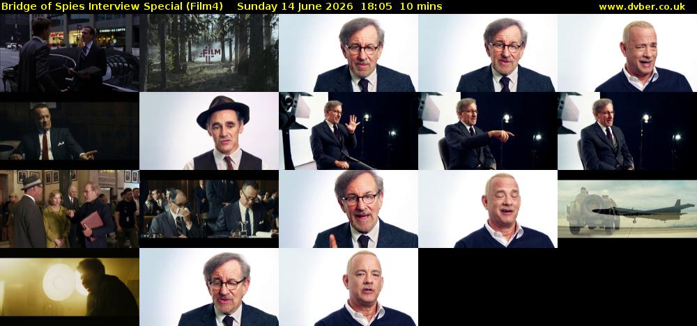 Bridge of Spies Interview Special (Film4) Sunday 14 June 2026 18:05 - 18:15