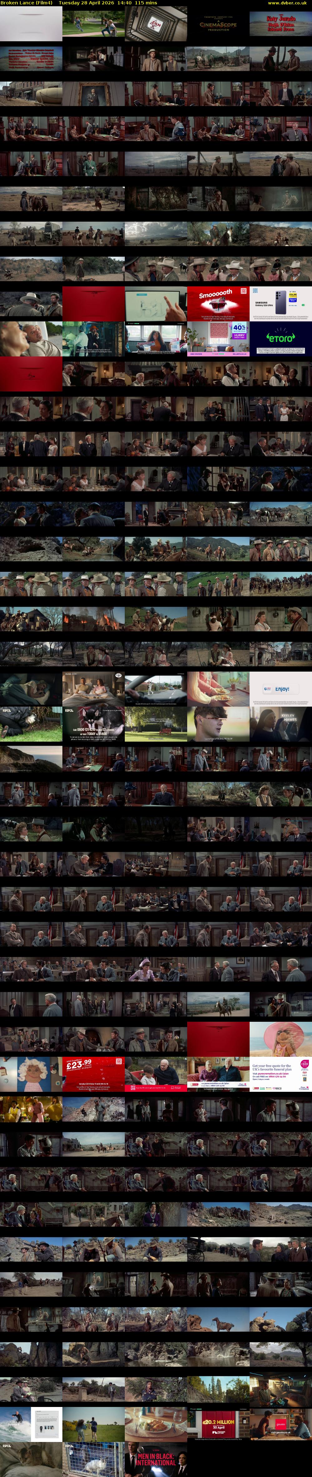 Broken Lance (Film4) Tuesday 28 April 2026 14:40 - 16:35