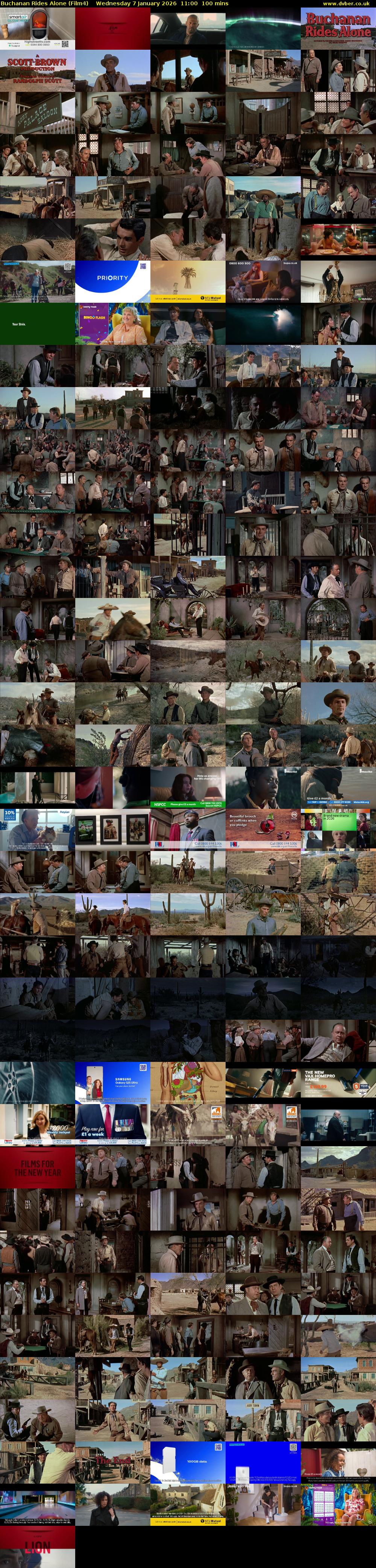 Buchanan Rides Alone (Film4) Wednesday 7 January 2026 11:00 - 12:40