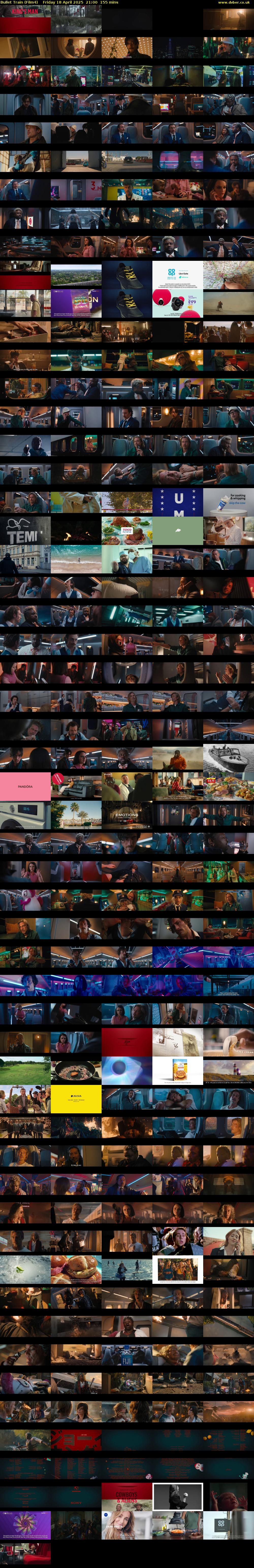 Bullet Train (Film4) Friday 18 April 2025 21:00 - 23:35