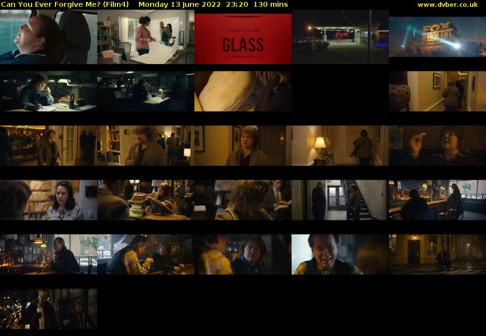Can You Ever Forgive Me? (Film4) Monday 13 June 2022 23:20 - 01:30