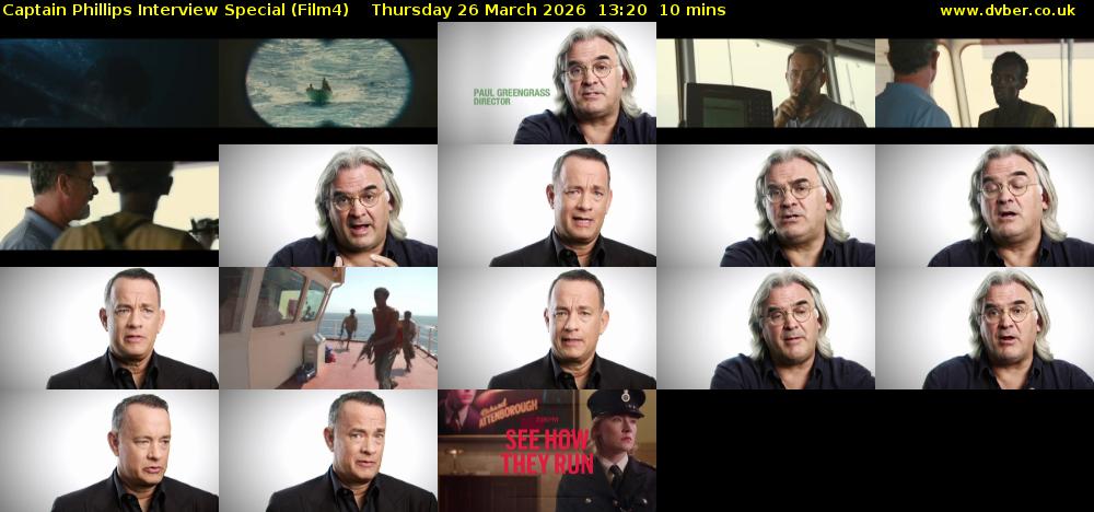 Captain Phillips Interview Special (Film4) Thursday 26 March 2026 13:20 - 13:30
