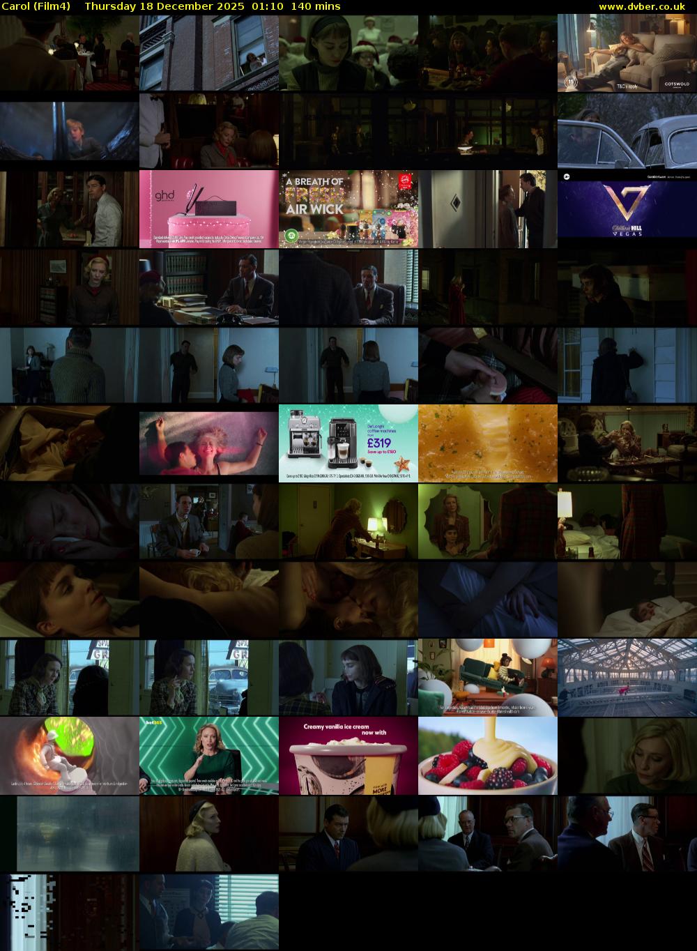 Carol (Film4) Thursday 18 December 2025 01:10 - 03:30