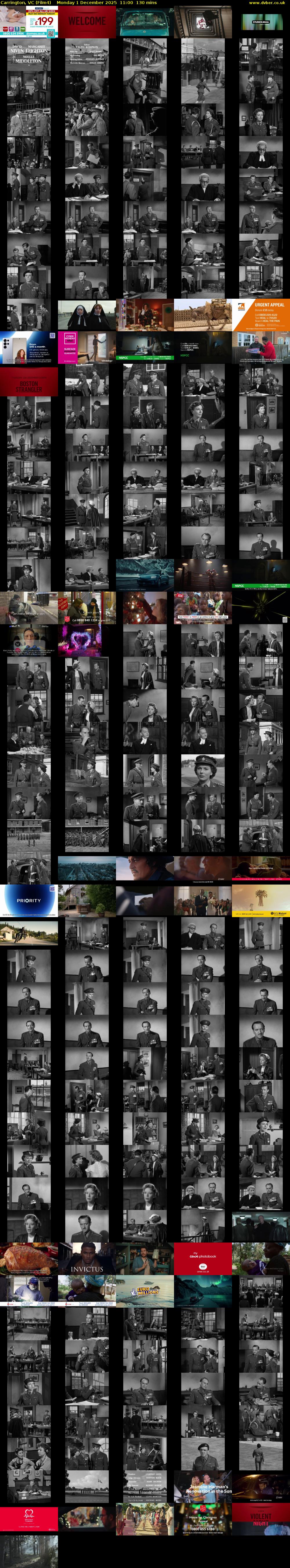 Carrington, VC (Film4) Monday 1 December 2025 11:00 - 13:10