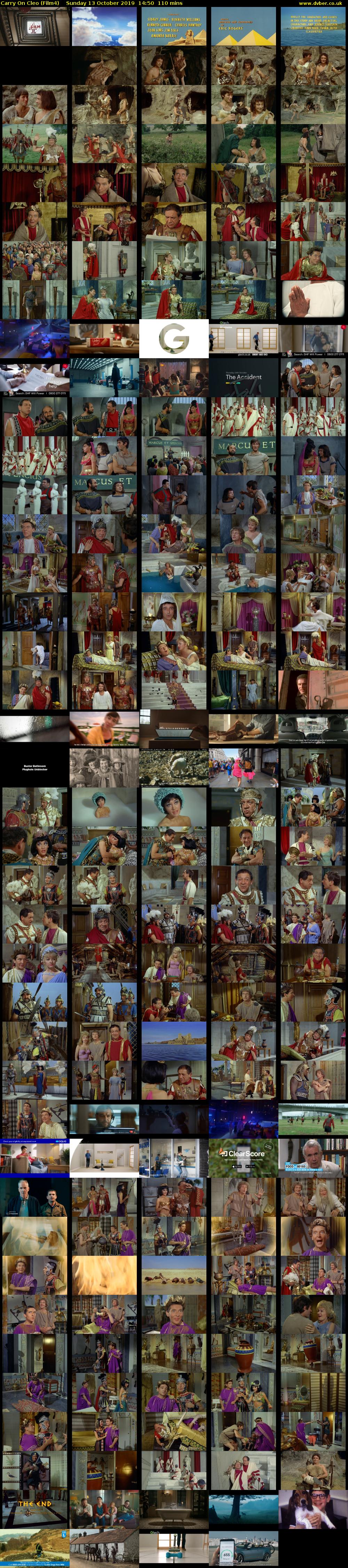 Carry On Cleo (Film4) Sunday 13 October 2019 14:50 - 16:40