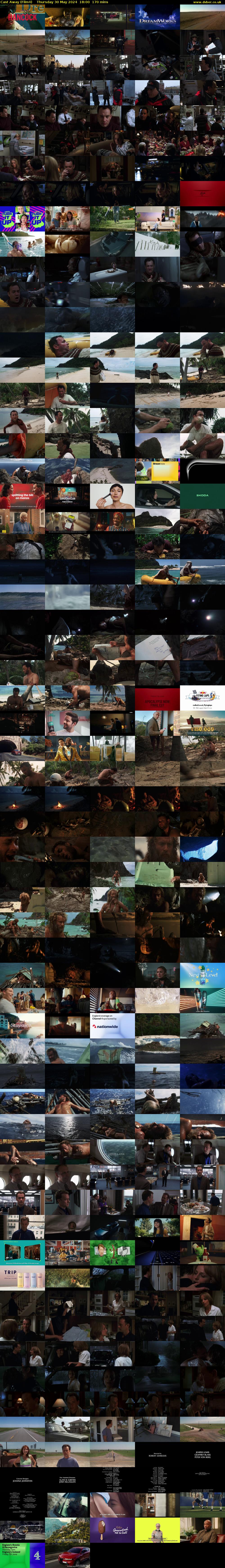 Cast Away (Film4) Thursday 30 May 2024 18:00 - 20:50