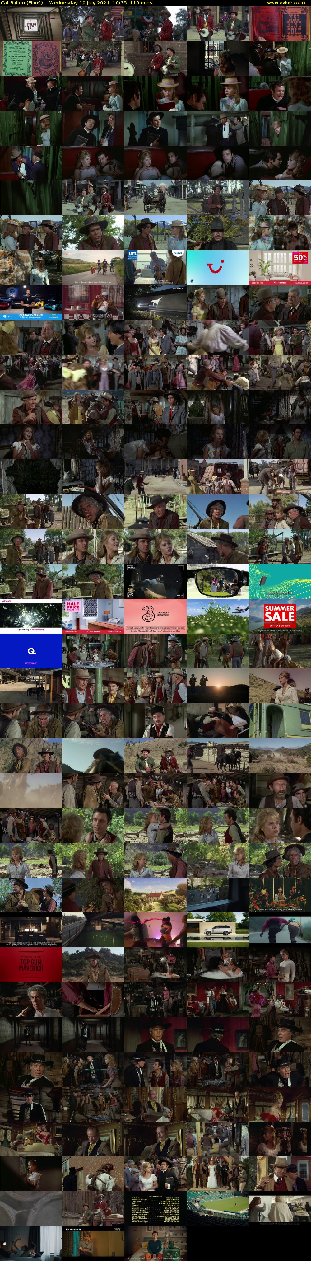 Cat Ballou (Film4) Wednesday 10 July 2024 16:35 - 18:25