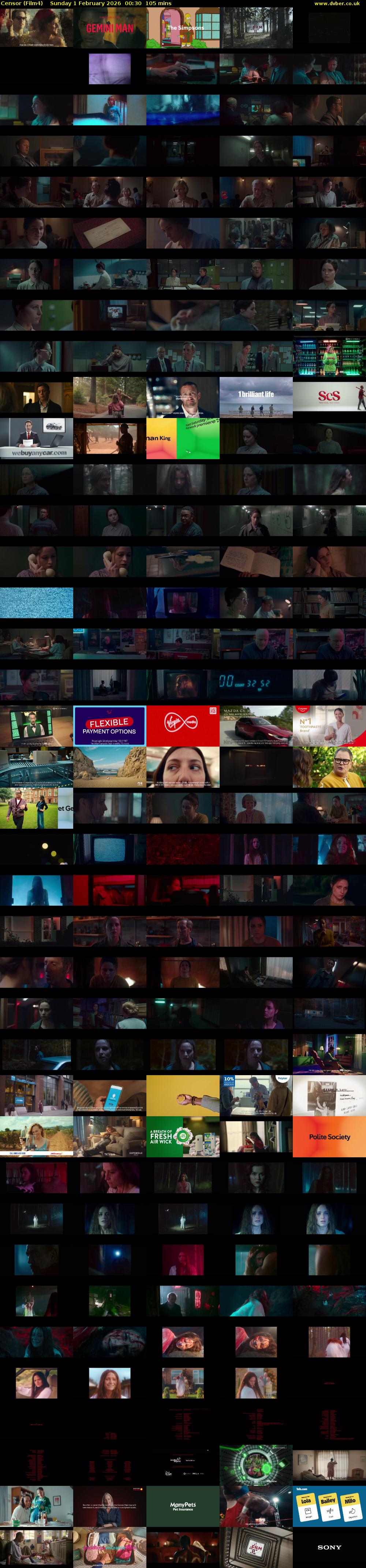 Censor (Film4) Sunday 1 February 2026 00:30 - 02:15