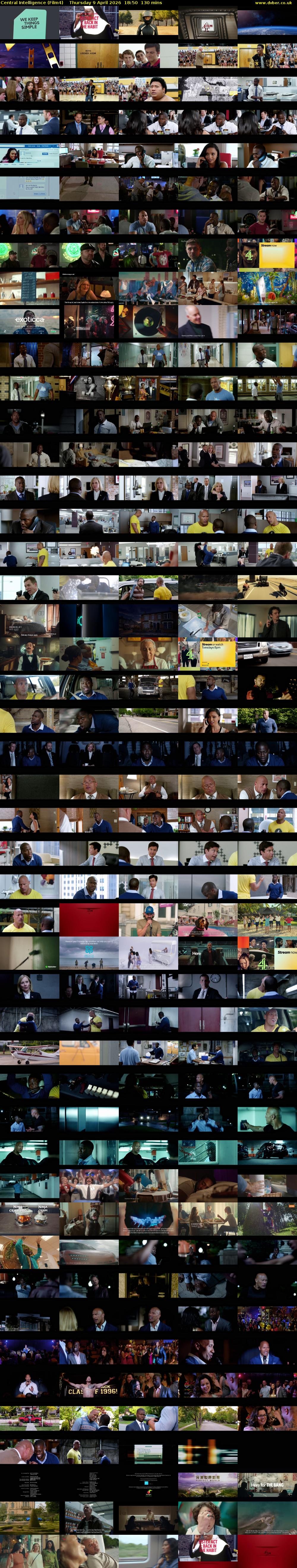 Central Intelligence (Film4) Thursday 9 April 2026 18:50 - 21:00