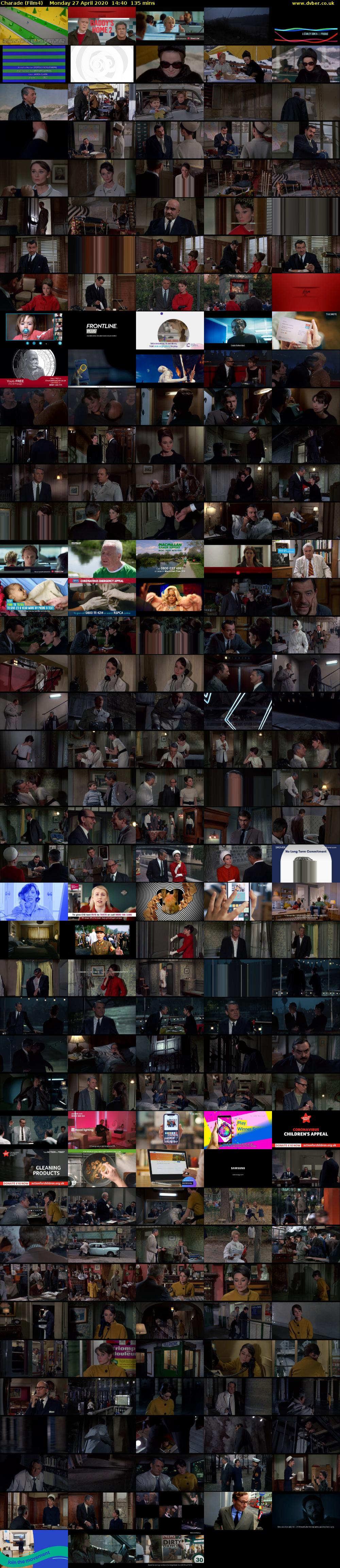 Charade (Film4) Monday 27 April 2020 14:40 - 16:55