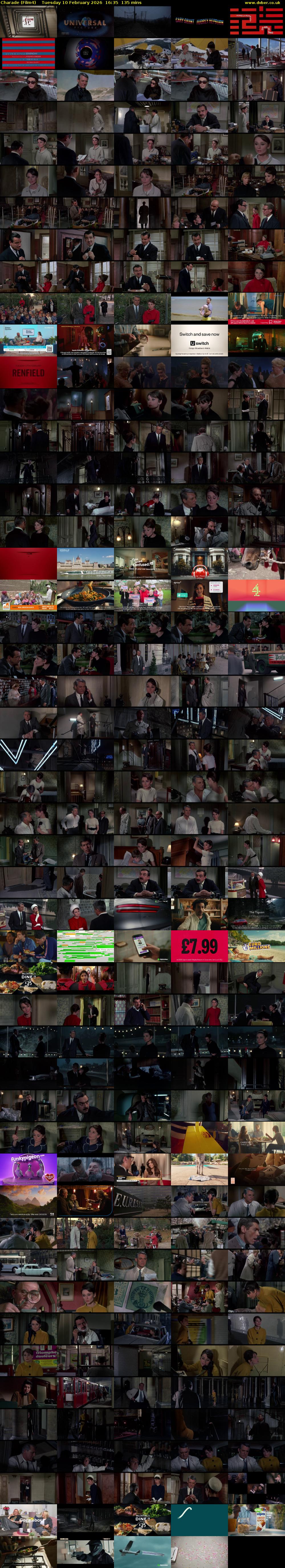 Charade (Film4) Tuesday 10 February 2026 16:35 - 18:50