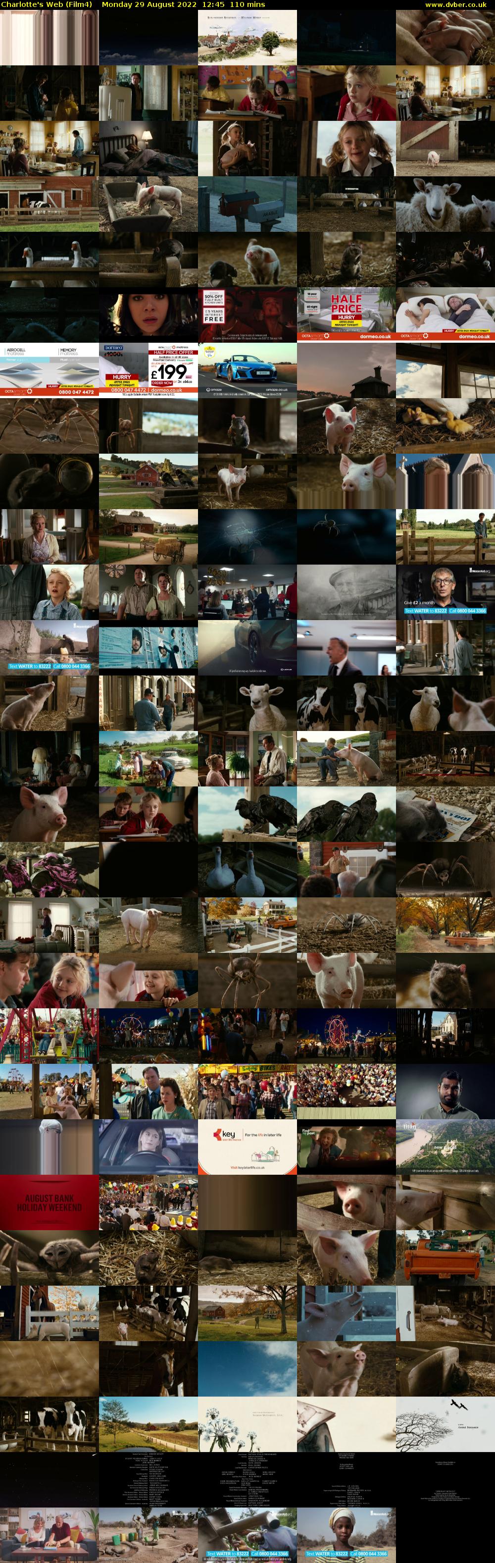 Charlotte's Web (Film4) Monday 29 August 2022 12:45 - 14:35