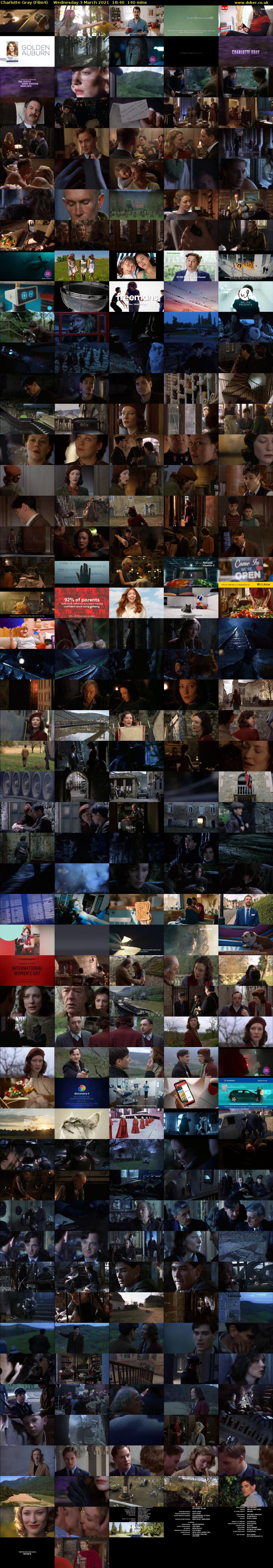 Charlotte Gray (Film4) Wednesday 3 March 2021 18:40 - 21:00