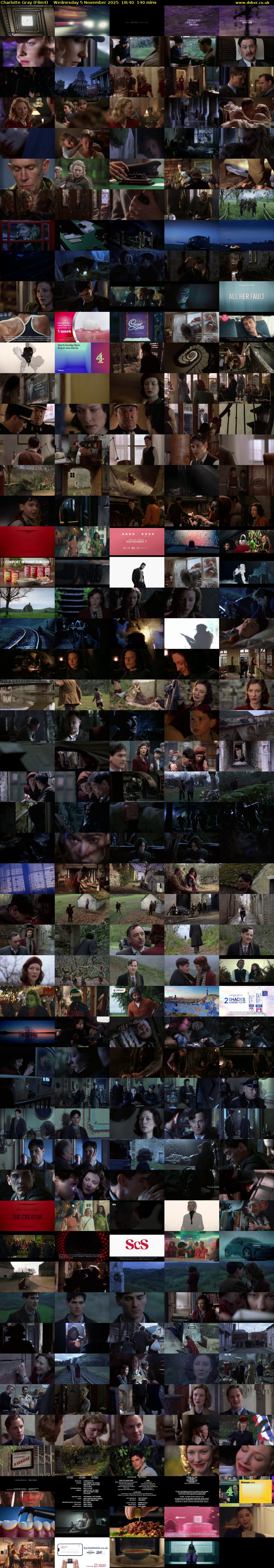 Charlotte Gray (Film4) Wednesday 5 November 2025 18:40 - 21:00