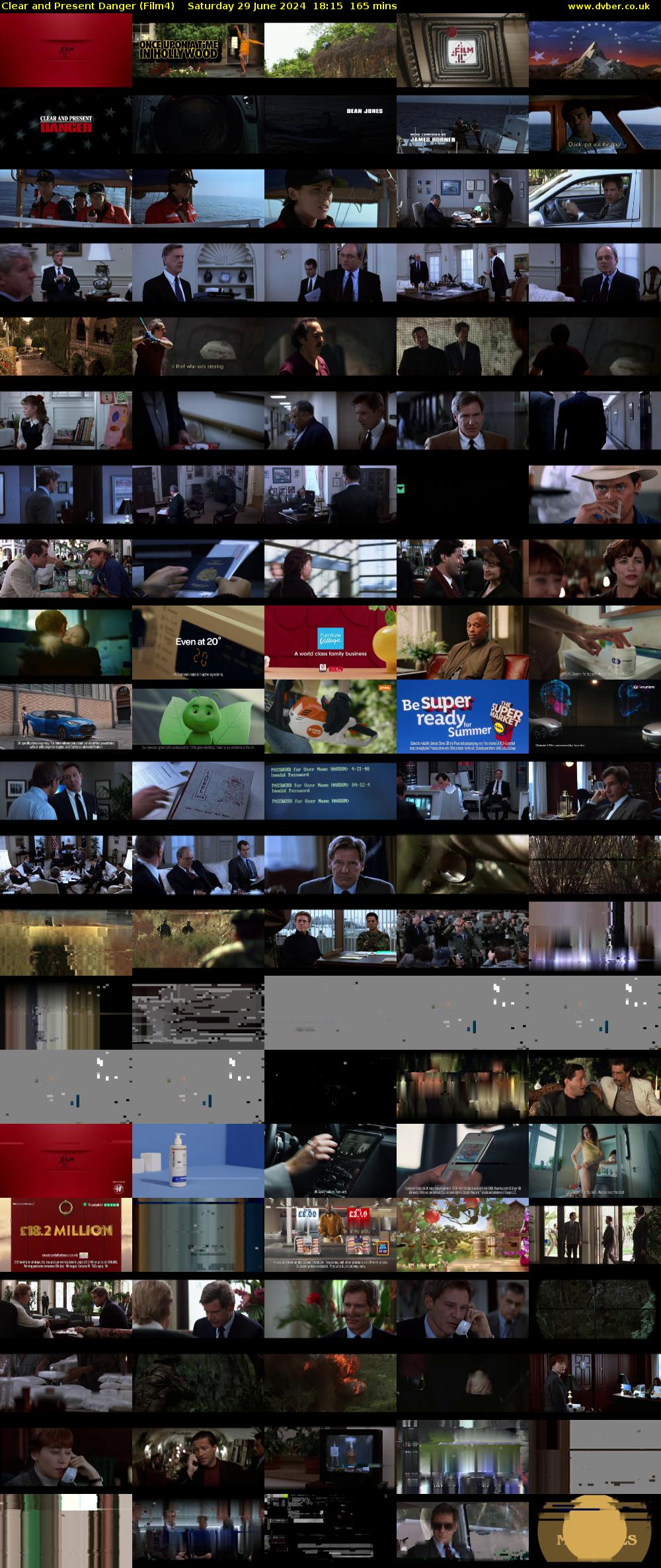 Clear and Present Danger (Film4) Saturday 29 June 2024 18:15 - 21:00