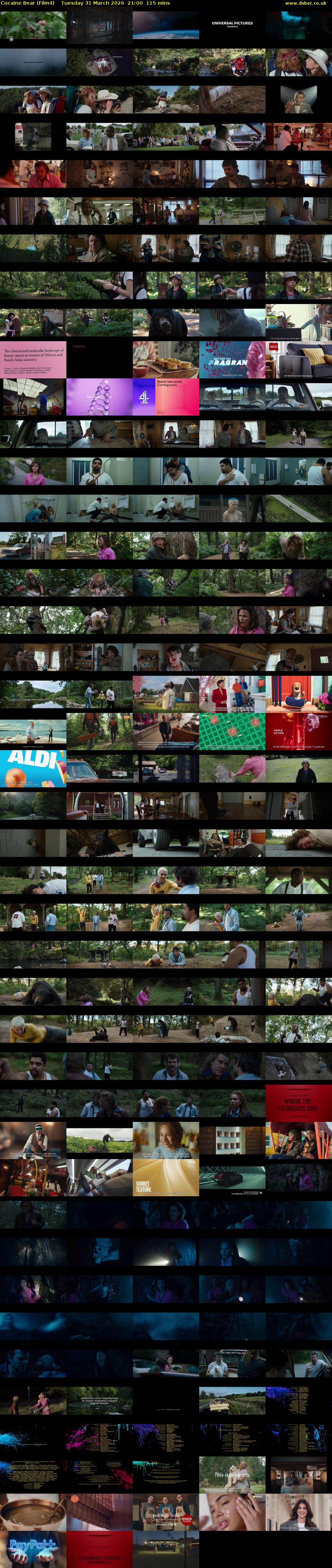 Cocaine Bear (Film4) Tuesday 31 March 2026 21:00 - 22:55