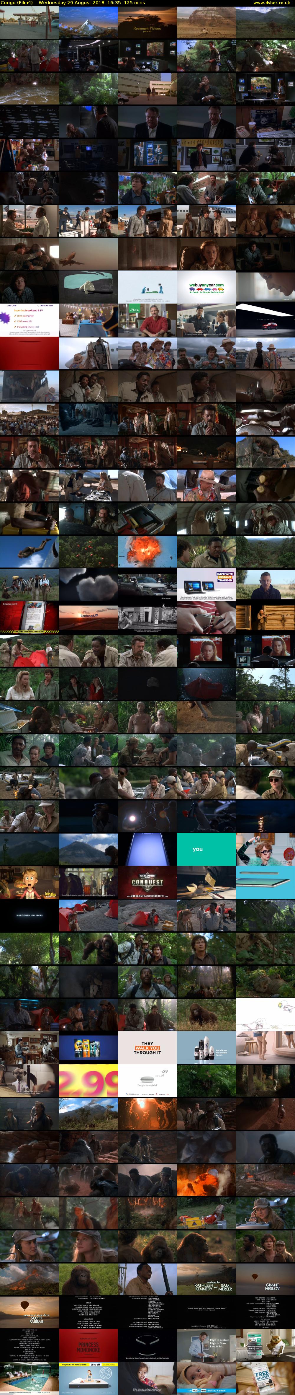 Congo (Film4) Wednesday 29 August 2018 16:35 - 18:40