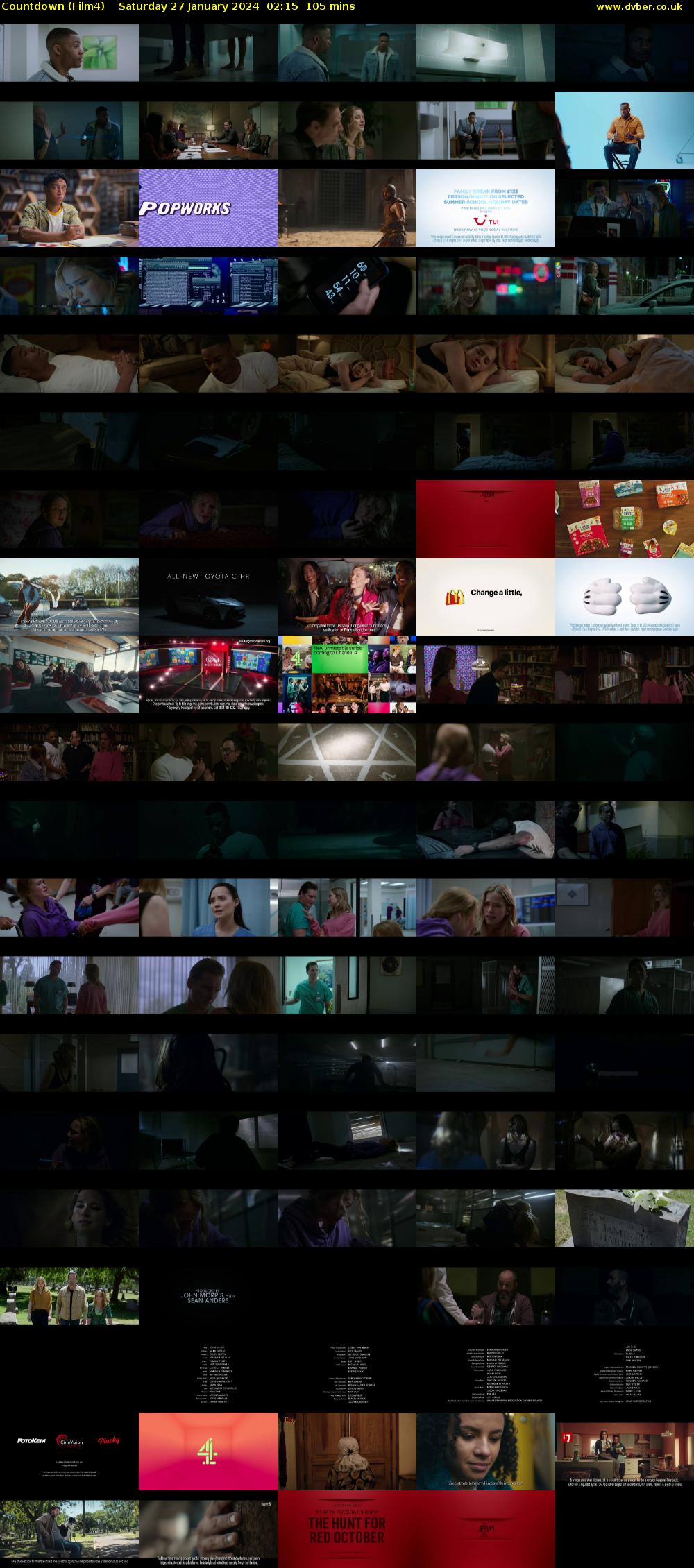 Countdown (Film4) Saturday 27 January 2024 02:15 - 04:00