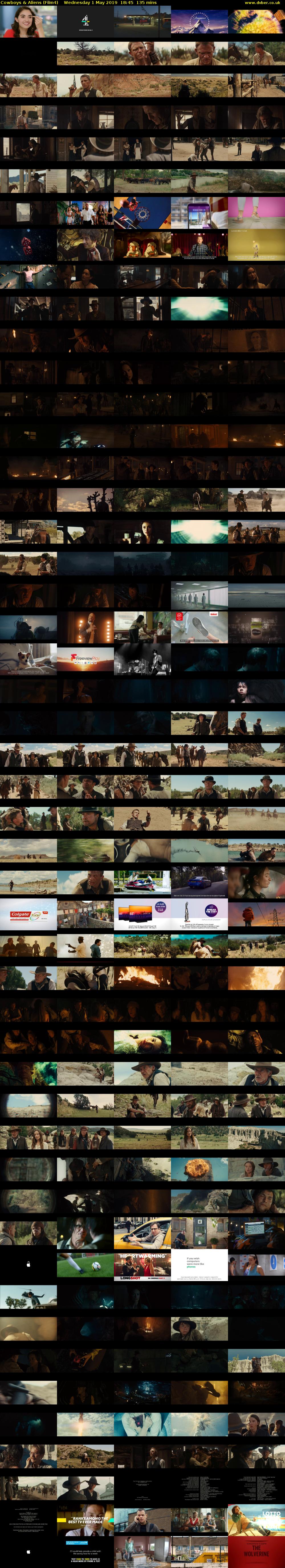Cowboys & Aliens (Film4) Wednesday 1 May 2019 18:45 - 21:00