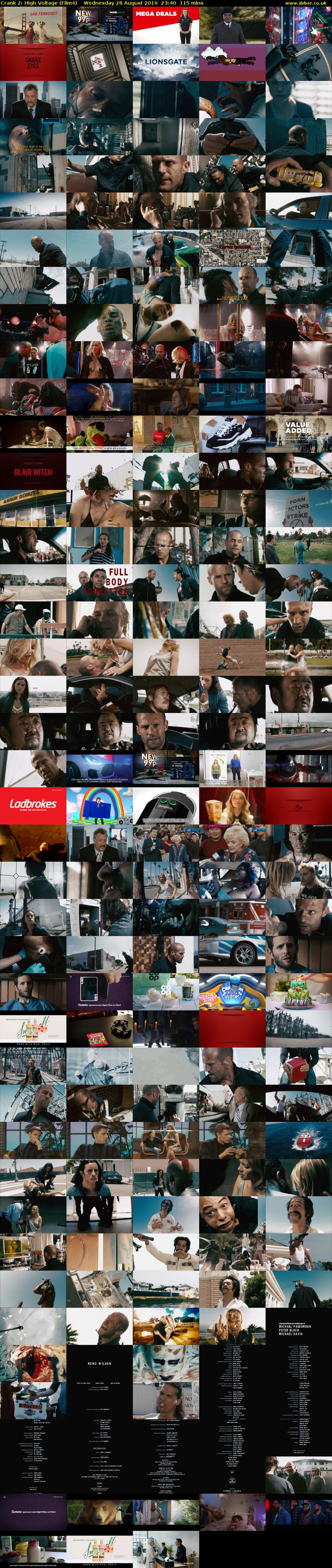 Crank 2: High Voltage (Film4) Wednesday 28 August 2019 23:40 - 01:35