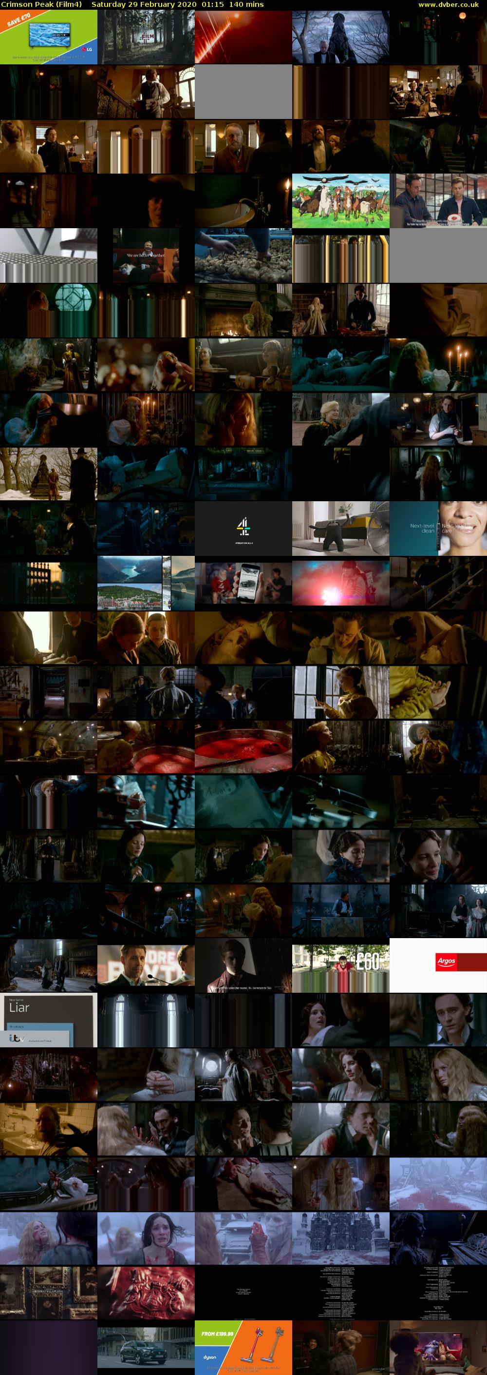 Crimson Peak (Film4) Saturday 29 February 2020 01:15 - 03:35