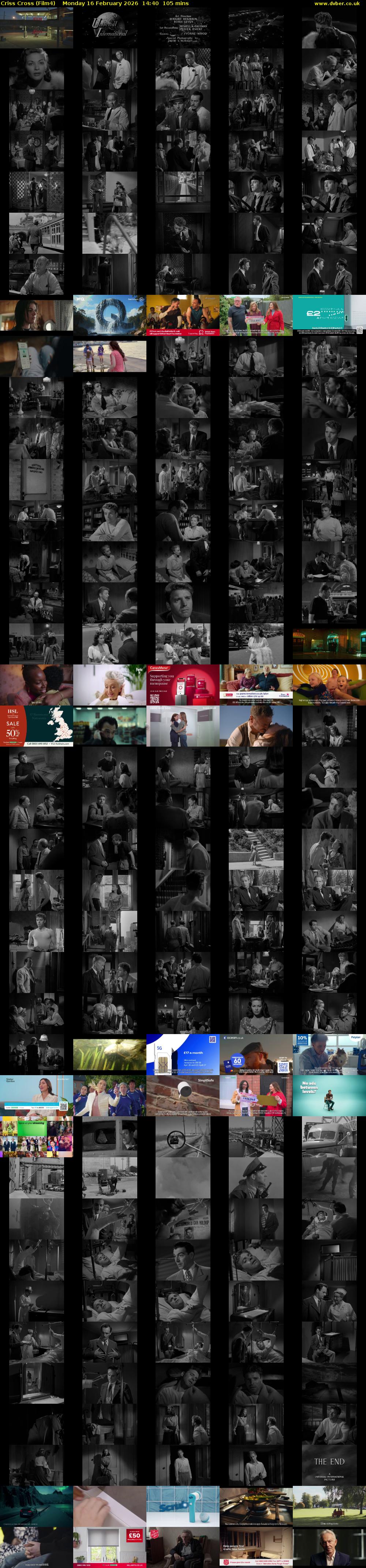 Criss Cross (Film4) Monday 16 February 2026 14:40 - 16:25