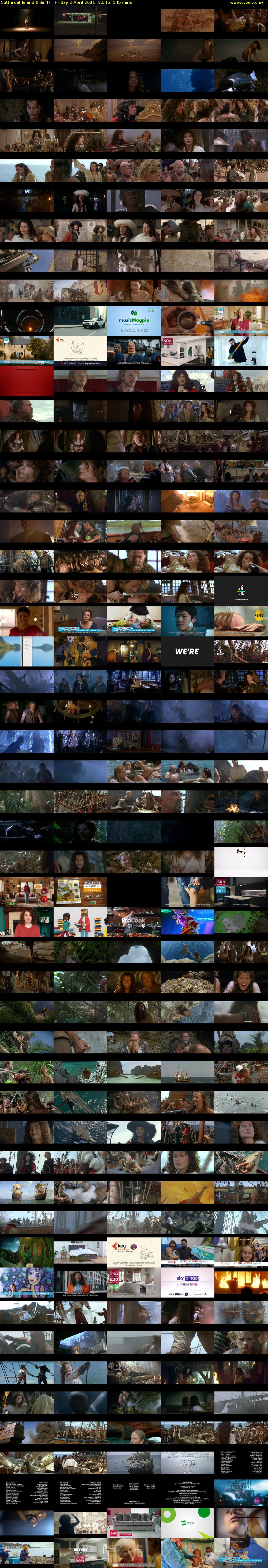 Cutthroat Island (Film4) Friday 2 April 2021 12:45 - 15:10