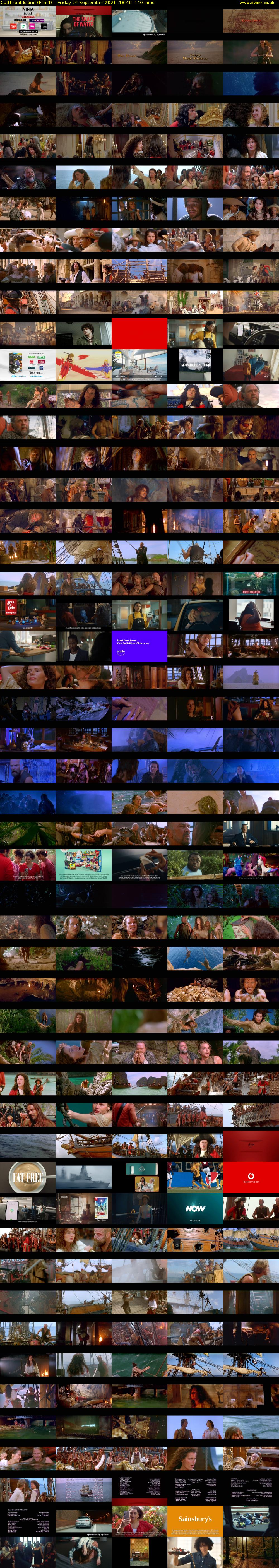 Cutthroat Island (Film4) Friday 24 September 2021 18:40 - 21:00