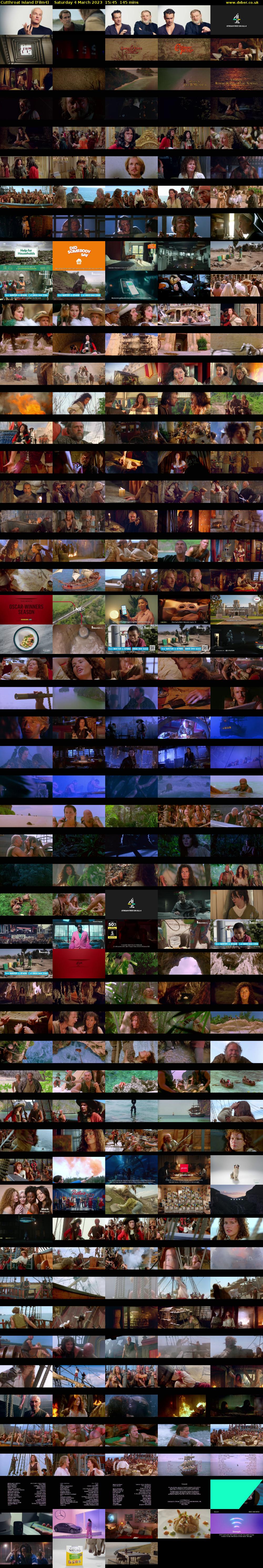Cutthroat Island (Film4) Saturday 4 March 2023 15:45 - 18:10