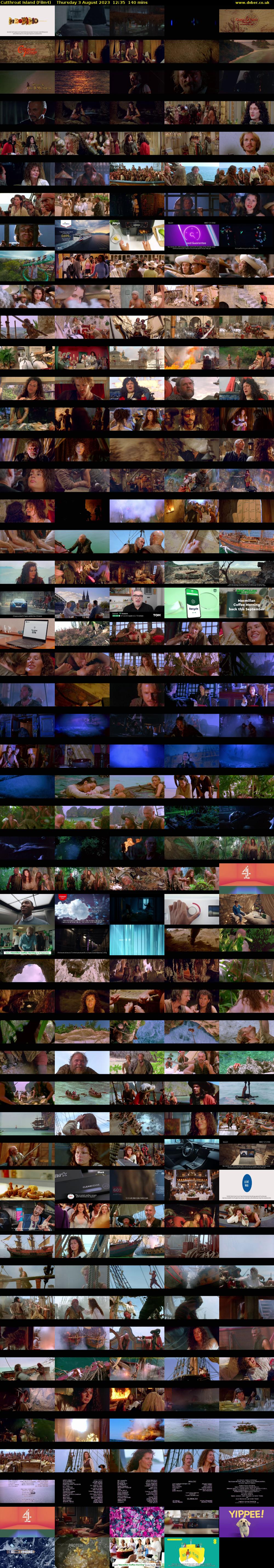 Cutthroat Island (Film4) Thursday 3 August 2023 12:35 - 14:55