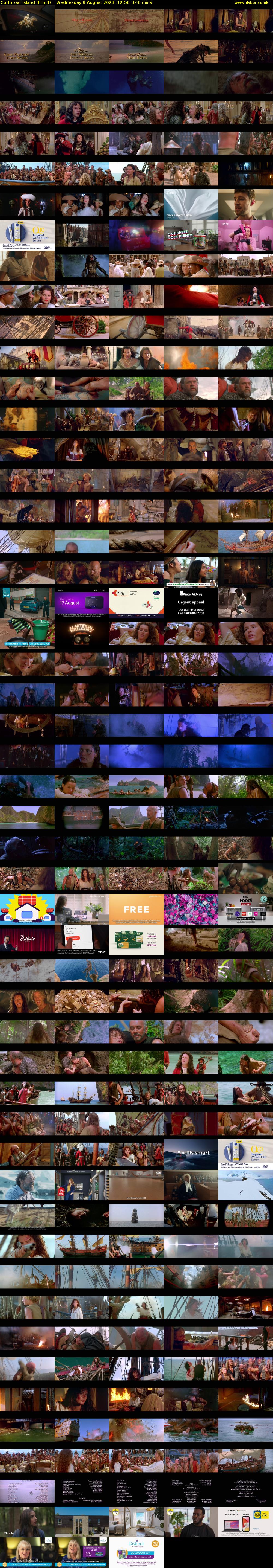 Cutthroat Island (Film4) Wednesday 9 August 2023 12:50 - 15:10