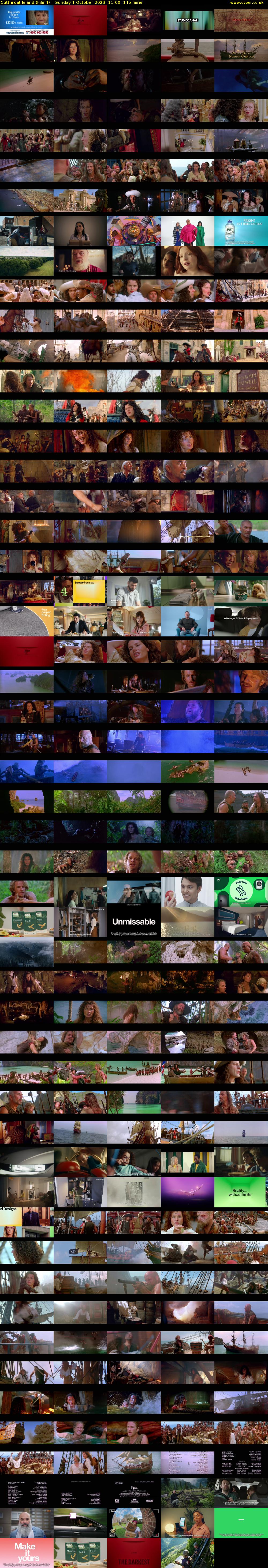 Cutthroat Island (Film4) Sunday 1 October 2023 11:00 - 13:25