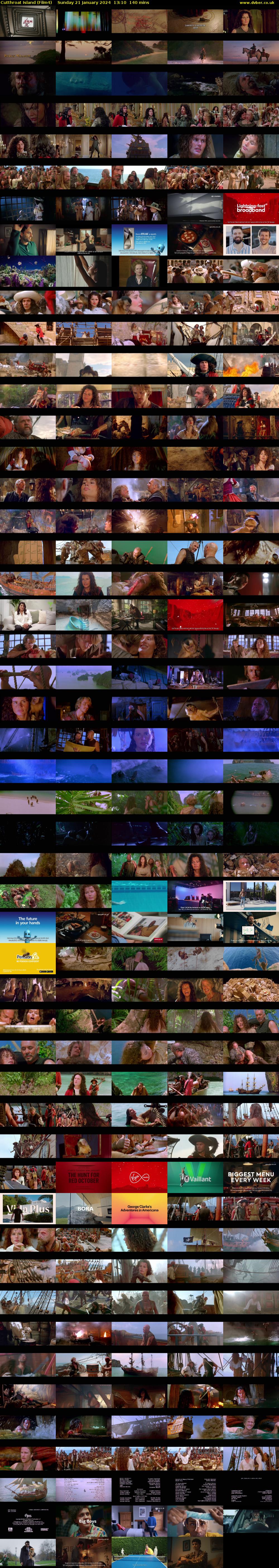 Cutthroat Island (Film4) Sunday 21 January 2024 13:10 - 15:30