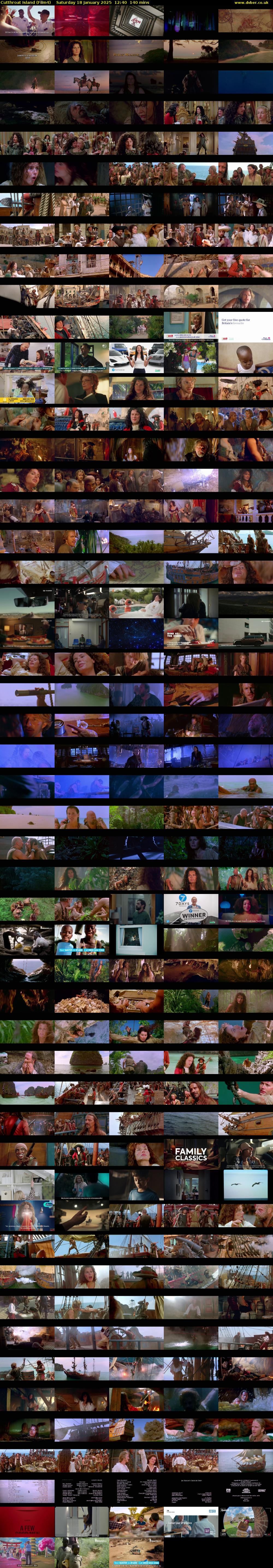 Cutthroat Island (Film4) Saturday 18 January 2025 12:40 - 15:00