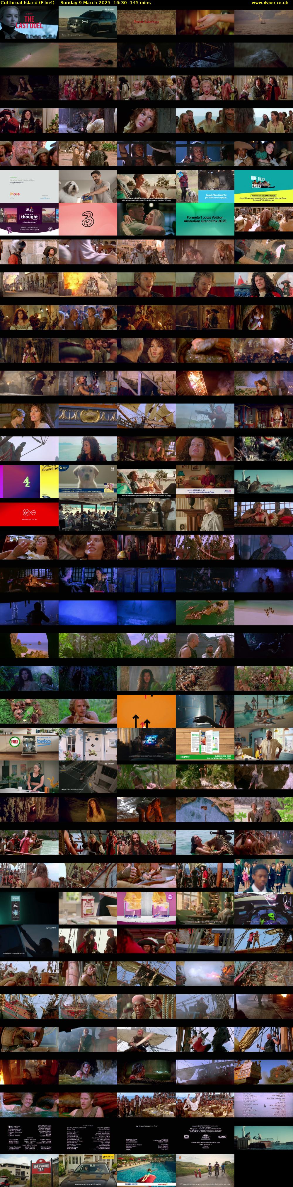 Cutthroat Island (Film4) Sunday 9 March 2025 16:30 - 18:55