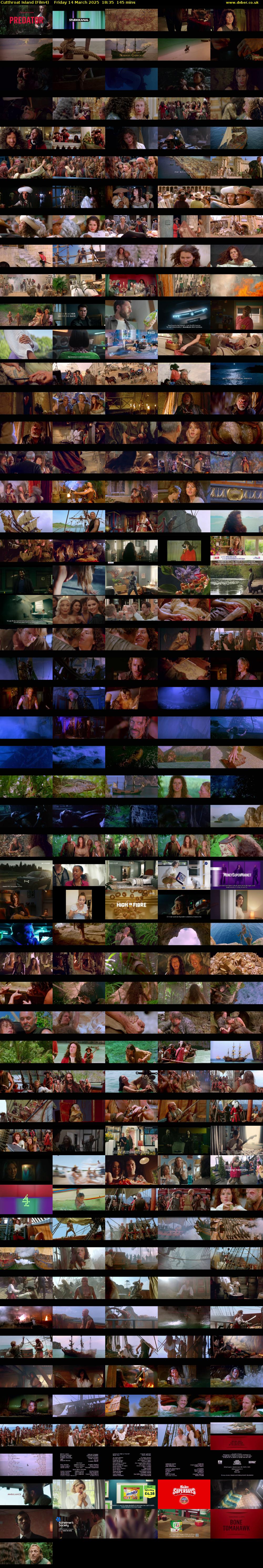 Cutthroat Island (Film4) Friday 14 March 2025 18:35 - 21:00