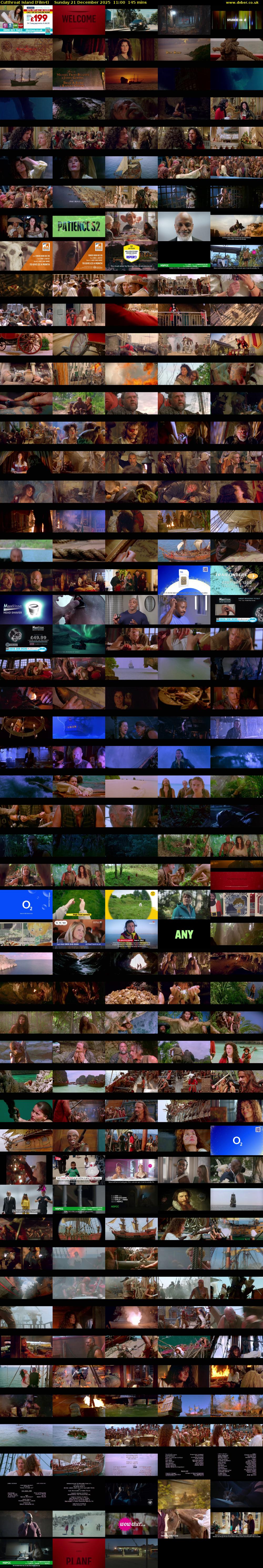 Cutthroat Island (Film4) Sunday 21 December 2025 11:00 - 13:25