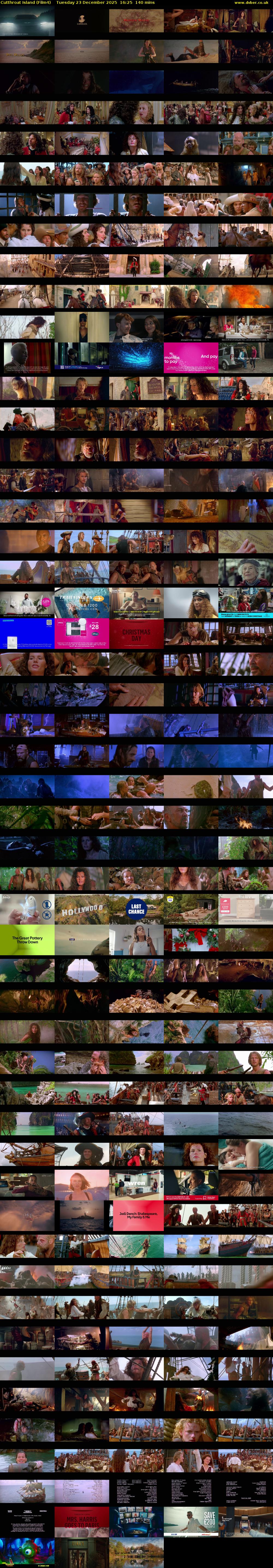 Cutthroat Island (Film4) Tuesday 23 December 2025 16:25 - 18:45