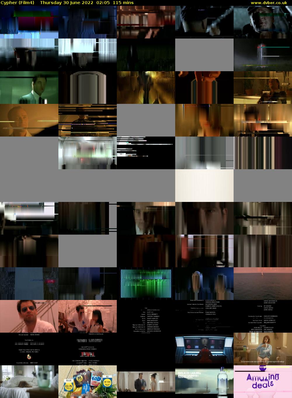 Cypher (Film4) Thursday 30 June 2022 02:05 - 04:00