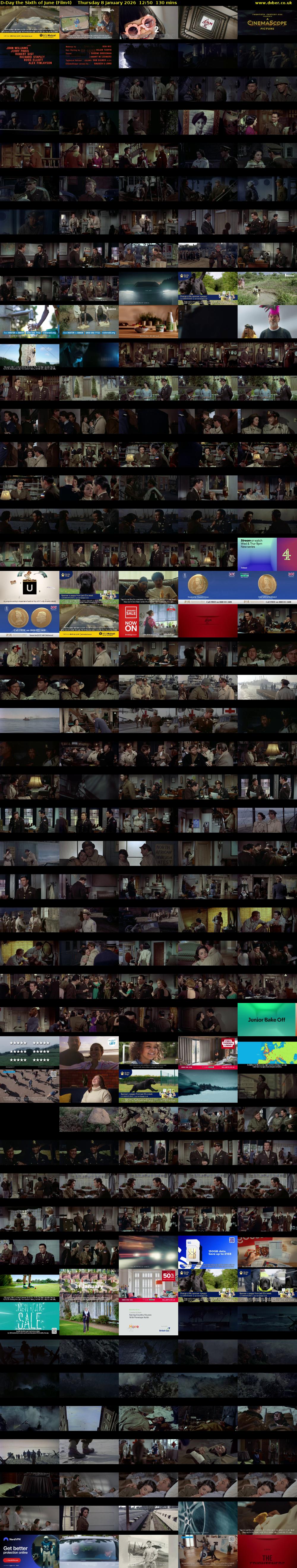 D-Day the Sixth of June (Film4) Thursday 8 January 2026 12:50 - 15:00