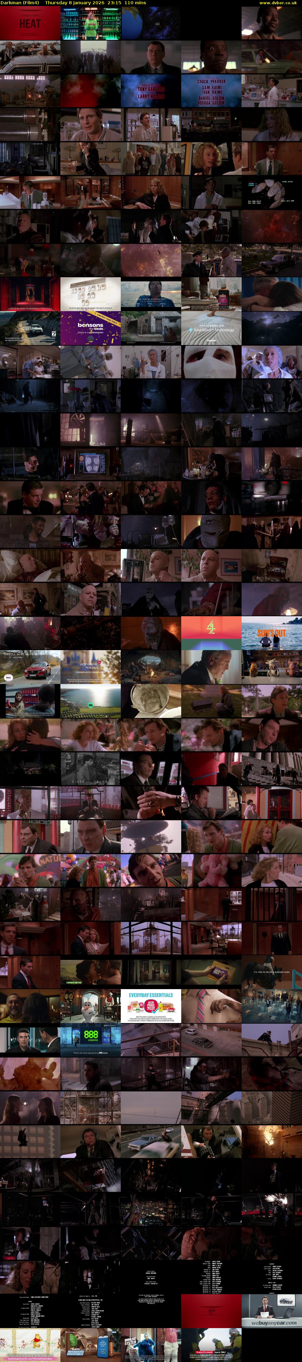 Darkman (Film4) Thursday 8 January 2026 23:15 - 01:05