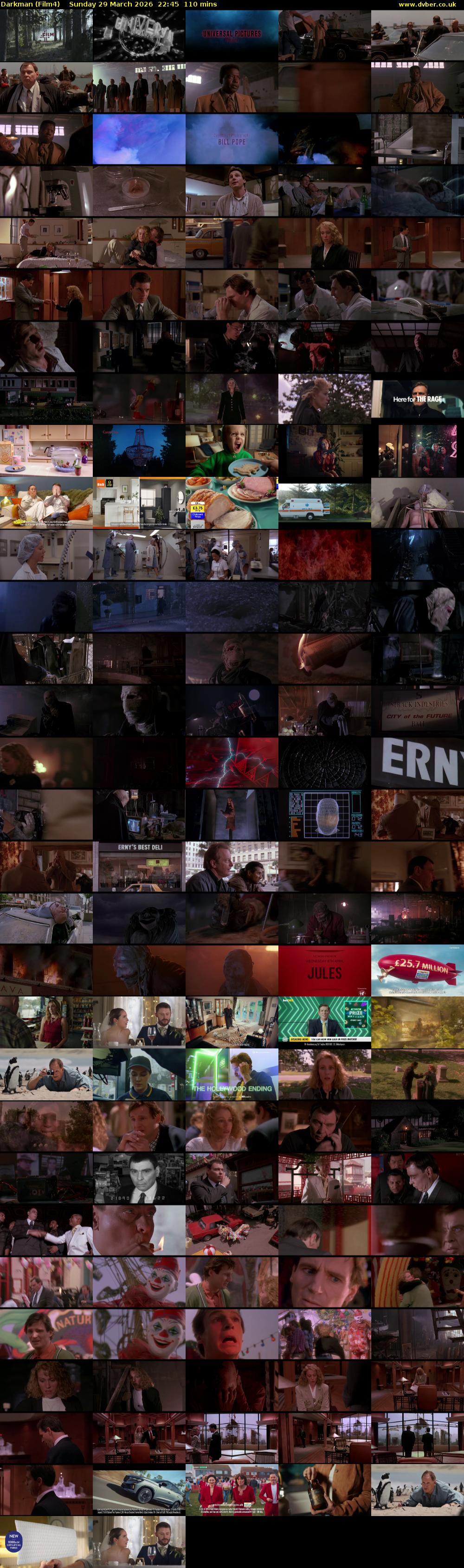 Darkman (Film4) Sunday 29 March 2026 22:45 - 00:35