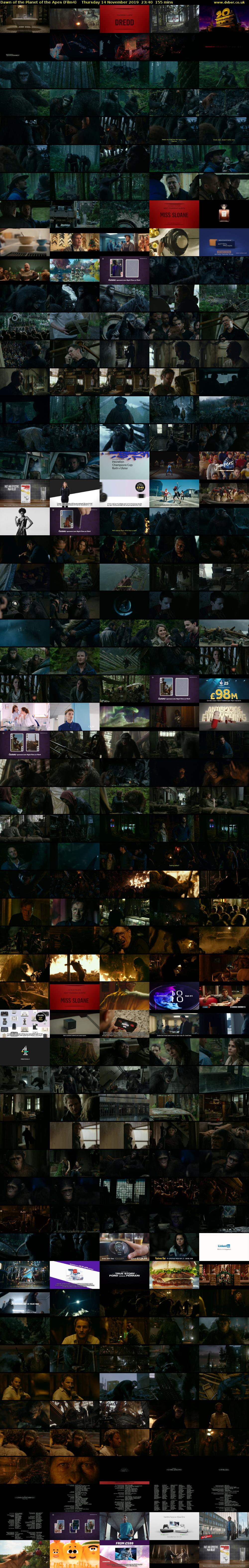 Dawn of the Planet of the Apes (Film4) Thursday 14 November 2019 23:40 - 02:15