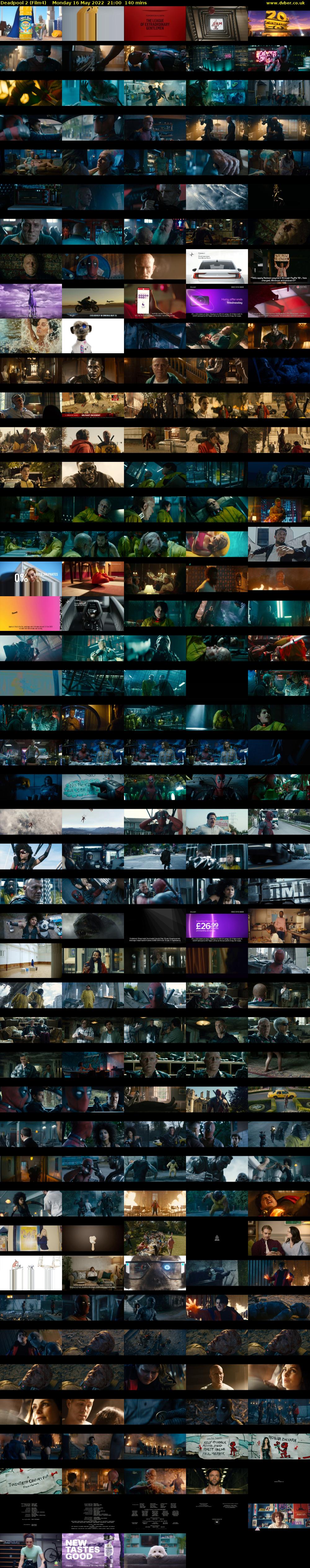 Deadpool 2 (Film4) Monday 16 May 2022 21:00 - 23:20