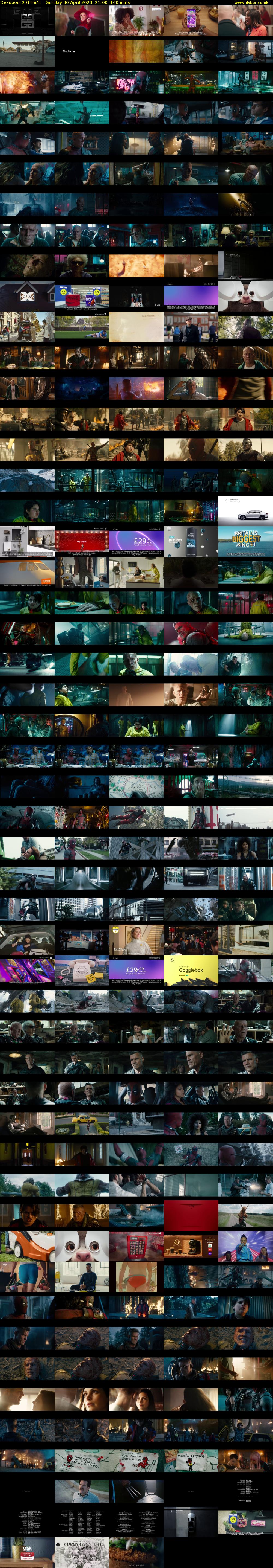Deadpool 2 (Film4) Sunday 30 April 2023 21:00 - 23:20