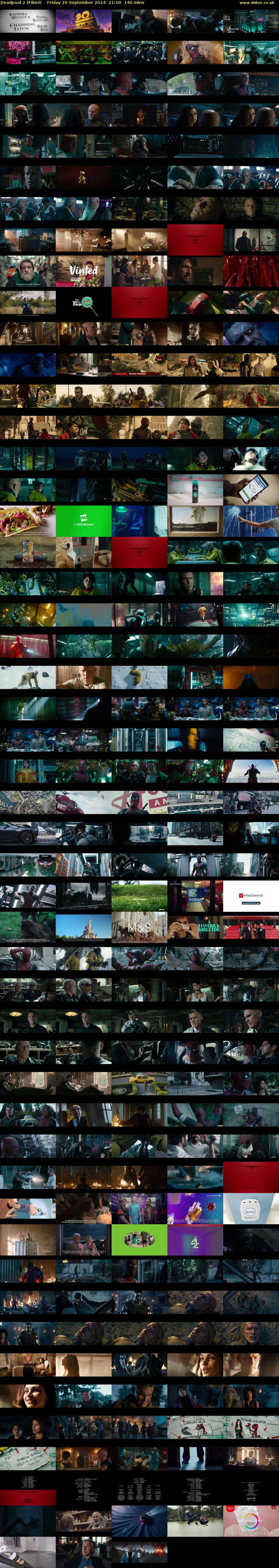 Deadpool 2 (Film4) Friday 20 September 2024 21:00 - 23:20