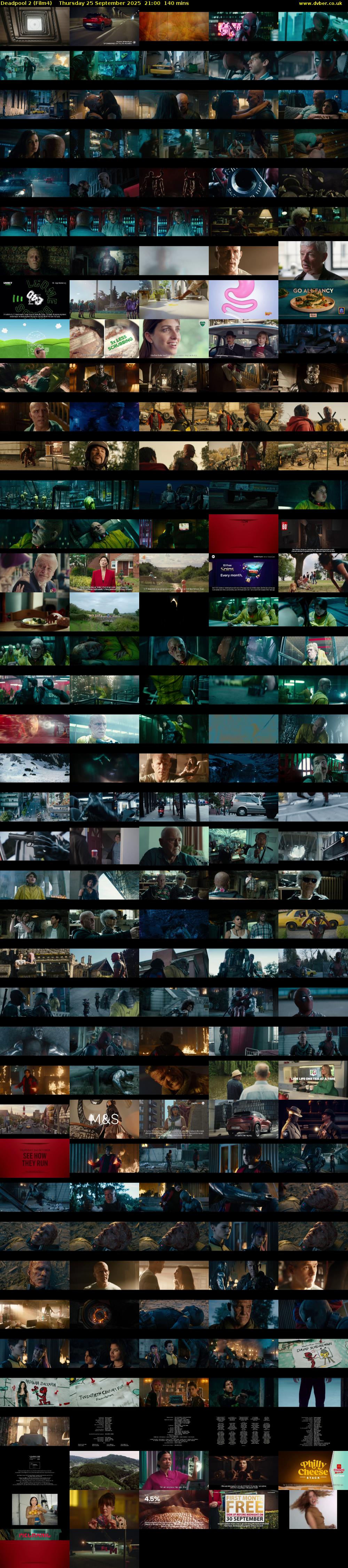 Deadpool 2 (Film4) Thursday 25 September 2025 21:00 - 23:20