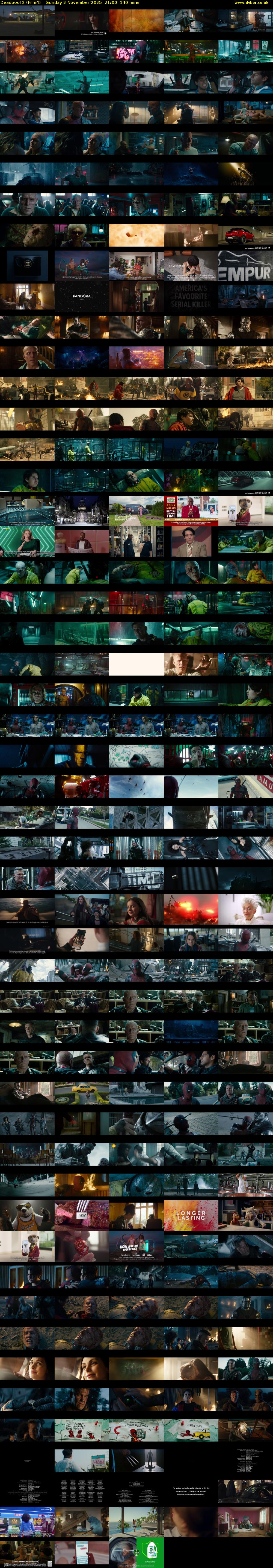 Deadpool 2 (Film4) Sunday 2 November 2025 21:00 - 23:20